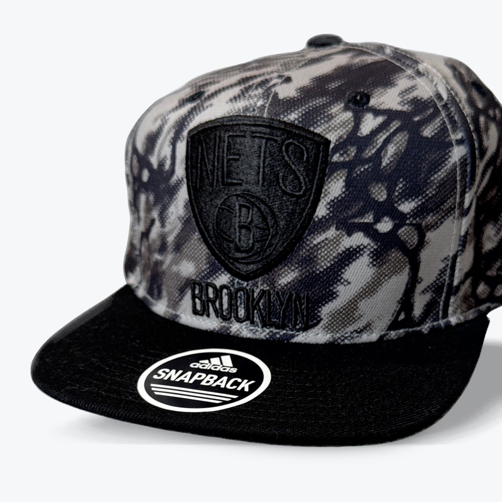 Adidas Brooklyn‎ Nets NBA Snapback Cap Black Camo One Size RARE